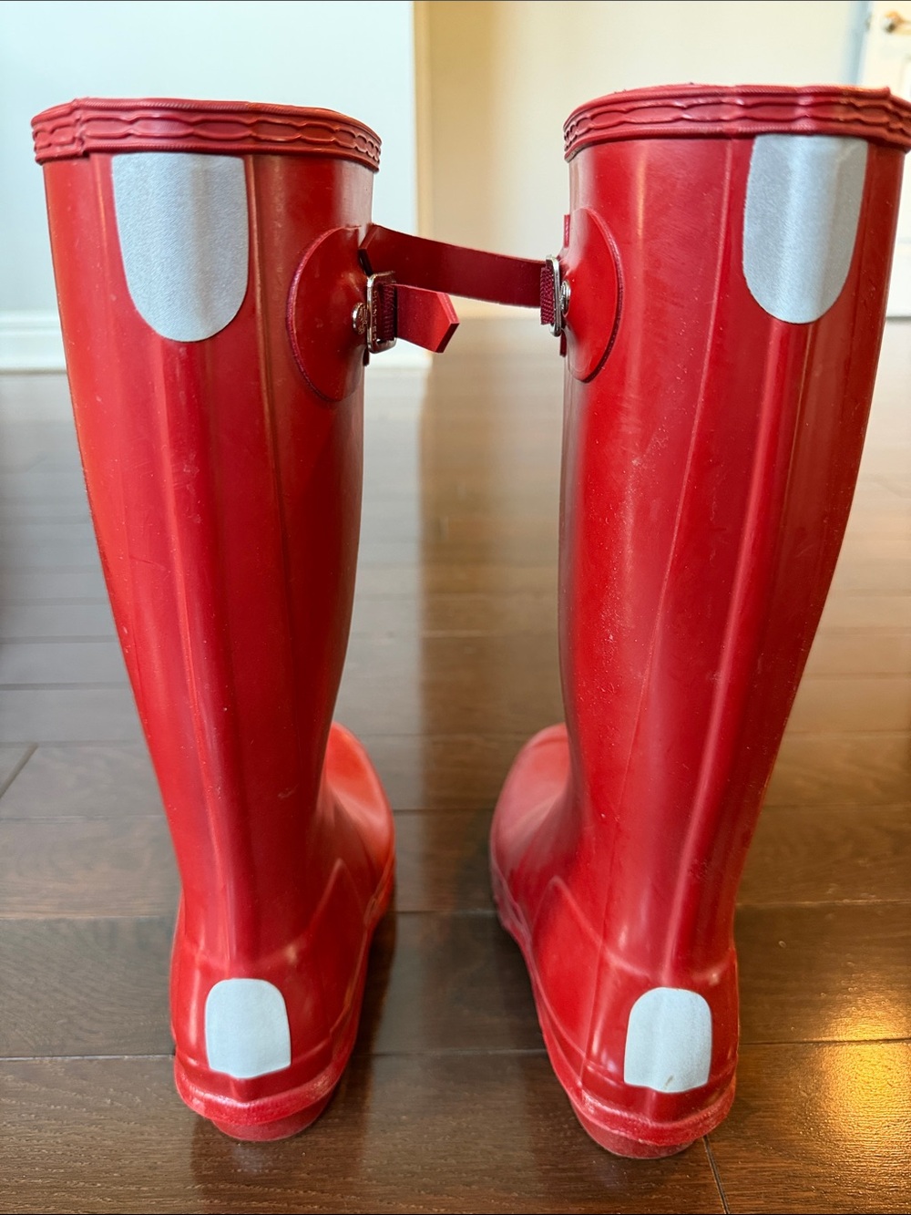 Hunter classic tall rubber wellies rain boots red girls size 6 eu 37 - Picture 2 of 3